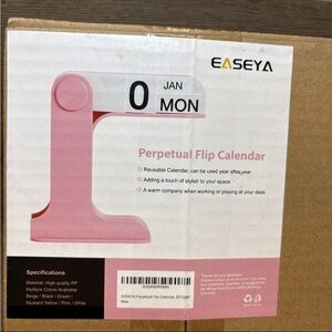 Pink Perpetual Flip Calendar